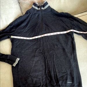 Patagonia Men's Charcoal Zip-Up Sweater. Merino